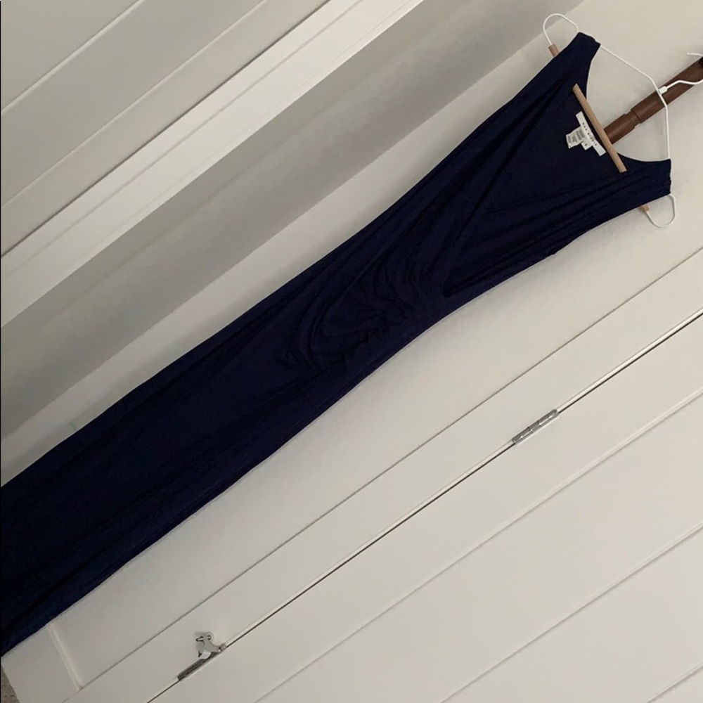 Max Studio Navy Blue Jersey Maxi Dress
